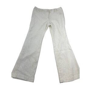 Worthington Womens White Texture Croc Modern Fit Dress‎ Pants Size 16